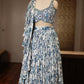 Cool Blue Printed Lehenga