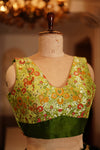 Green Brocade Blouse